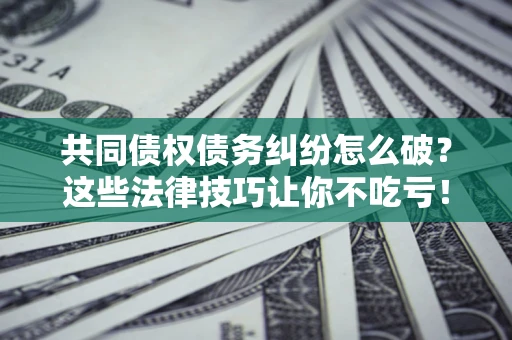 武汉共同债权债务纠纷怎么破？这些法律技巧让你不吃亏！