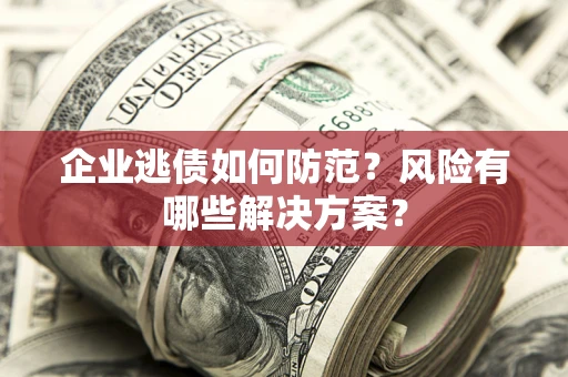 武汉企业逃债如何防范？风险有哪些解决方案？