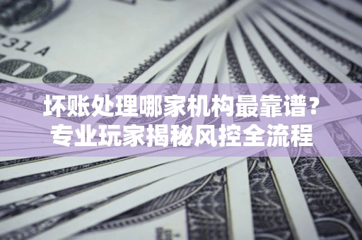 武汉坏账处理哪家机构最靠谱？专业玩家揭秘风控全流程