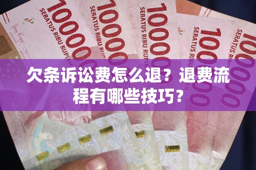 武汉欠条诉讼费怎么退？退费流程有哪些技巧？