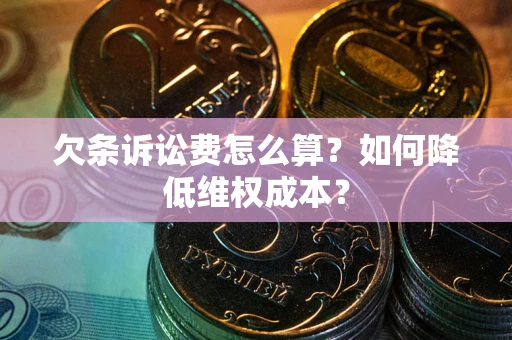 武汉欠条诉讼费怎么算？如何降低维权成本？