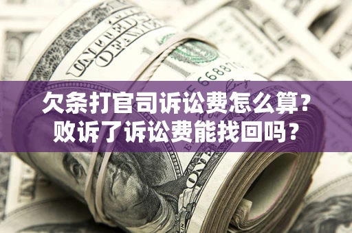 武汉欠条打官司诉讼费怎么算？败诉了诉讼费能找回吗？