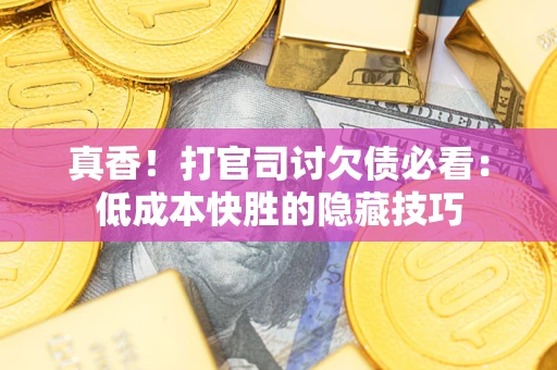 武汉真香！打官司讨欠债必看：低成本快胜的隐藏技巧