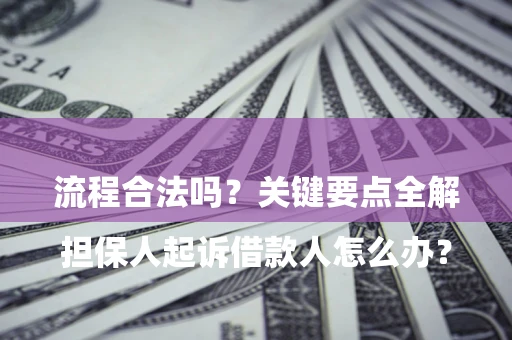 武汉

担保人起诉借款人怎么办？流程合法吗？关键要点全解析