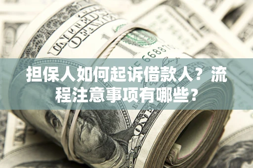 武汉担保人如何起诉借款人？流程注意事项有哪些？